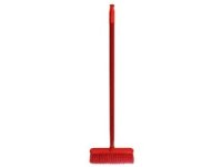 Smeták s holí 30cm s násadou Červený